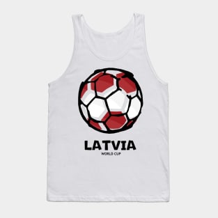 Latvia Football Country Flag Tank Top